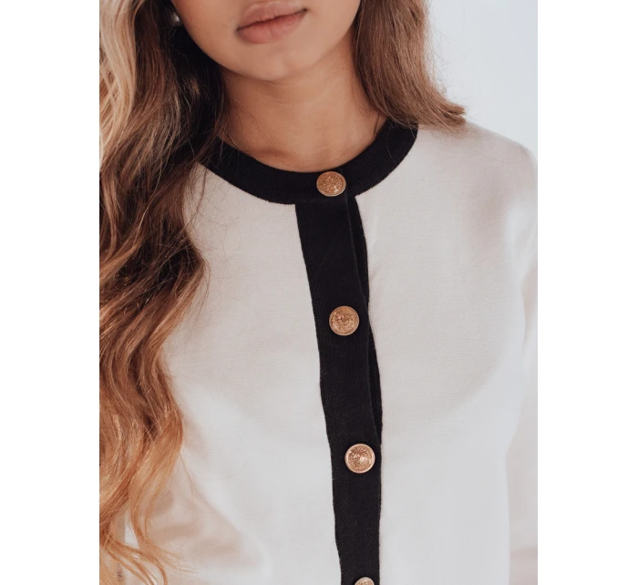 Dámsky sveter CHICLINE ecru FashionStreet MY2557