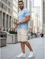 Pánske klasické modré tričko FashionStreet RX5680