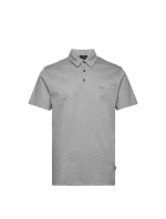 Pánska polokošeľa BOSS Palosh 30 silver slim fit sivá (50471335-041)