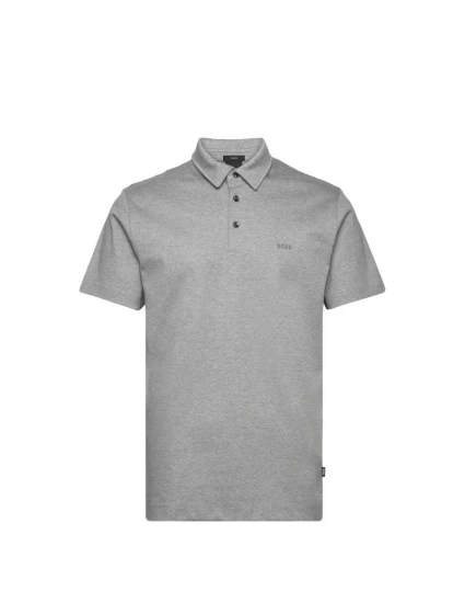 Pánska polokošeľa BOSS Palosh 30 silver slim fit sivá (50471335-041)