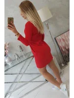 Šaty s 3D grafikou vtáka červené Šaty s 3D grafikou vtáka červené