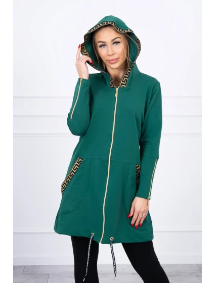 Halenka s ozdobnou stuhou tmavě zelená Halenka s ozdobnou stuhou tmavě zelená