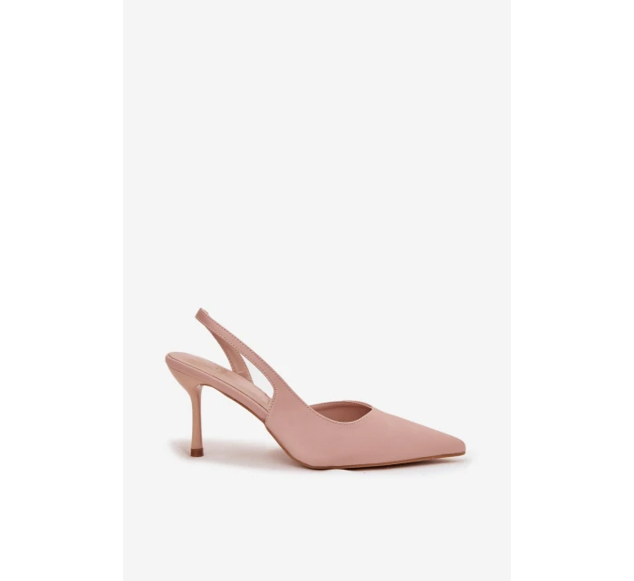 Szpilki Z Odkrytymi Piętami Beżowe Lenira