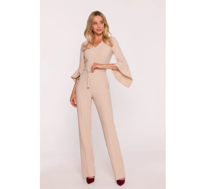 Kombinéza s rukávy béžová model 21319111 - STYLOVE