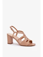 Sandále na podpätku model 212835 Vykročte štýlovo