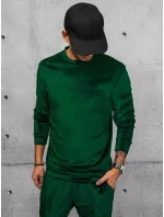 Pánská zelená velurová mikina Dstreet model 21967331 - FashionStreet Pánská zelená velurová mikina Dstreet model 21967331 - FashionStreet