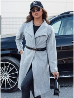 Dámský dlouhý kabát světle šedý Dstreet model 21980444 - FashionStreet