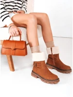 Dámské zateplené velbloudí boty Dstreet model 21993807 - FashionStreet Dámské zateplené velbloudí boty Dstreet model 21993807 - FashionStreet