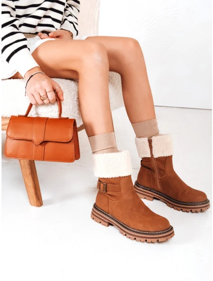 Dámské zateplené velbloudí boty Dstreet model 21993807 - FashionStreet Dámské zateplené velbloudí boty Dstreet model 21993807 - FashionStreet