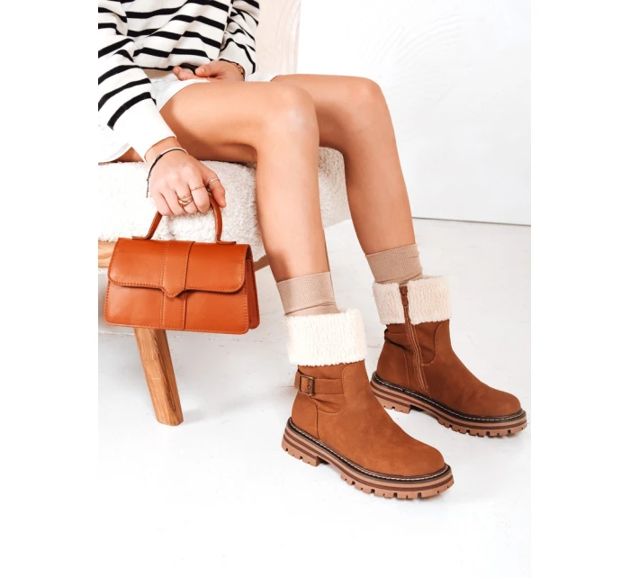 Dámské zateplené velbloudí boty Dstreet model 21993807 - FashionStreet Dámské zateplené velbloudí boty Dstreet model 21993807 - FashionStreet