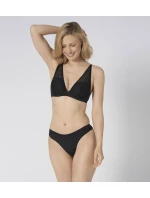 Dámská tanga Aura Spotlight High Leg string černá - TRIUMPH