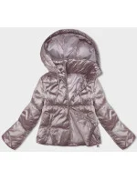 růžová krátká dámská bunda s odepínací kapucí model 19422319 - S'WEST