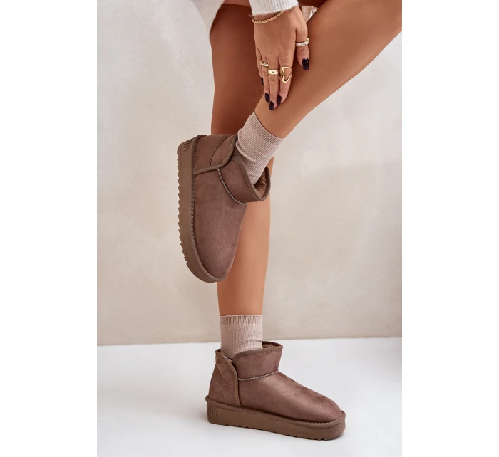 Dámské Sněhule Na Platformě model 21677079 Taupe - D.Franklin