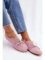 Semišové Nízké Dámské Tenisky Big Star TT274600 Růžové