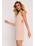 Šaty bez rukávů s  béžové model 19660669 - Moe