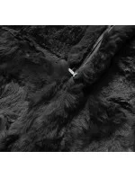 Čierna dámska bunda s kapucňou (br9741-1) Čierna dámska bunda s kapucňou (br9741-1)