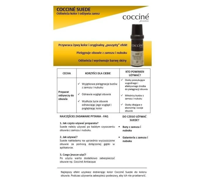 COCCINE čierny reštaurátor na semiš a nubuk COCCINE čierny reštaurátor na semiš a nubuk