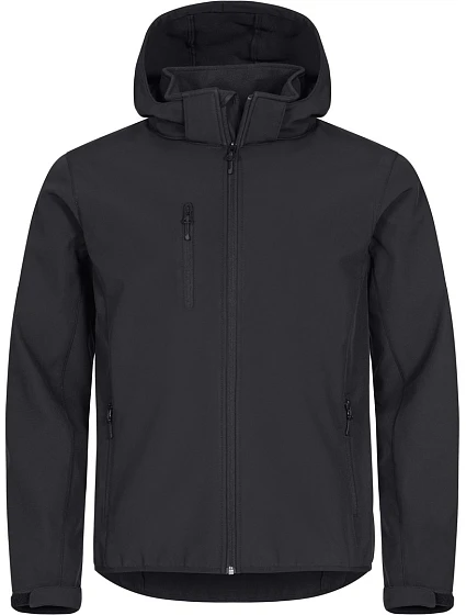 Clique Classics Softshell Hoody M Pánska 3-vrstvová softshellová bunda s kapucňou 67.0912 čierna Clique Classics Softshell Hoody M Pánska 3-vrstvová softshellová bunda s kapucňou 67.0912 čierna