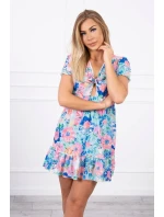 Květinové šaty s model 18746628 výstřihem mint - K-Fashion Květinové šaty s model 18746628 výstřihem mint - K-Fashion