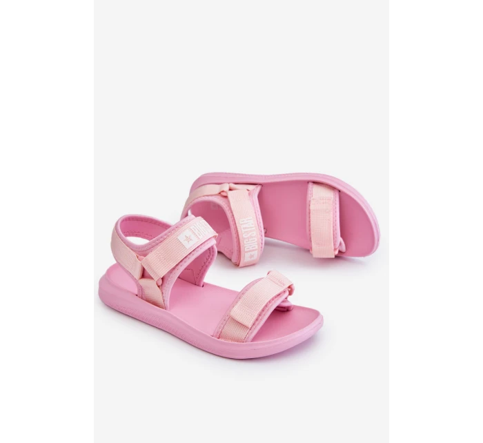 Damskie Sportowe Sandały Big Star LL274729 Różowe Damskie Sportowe Sandały Big Star LL274729 Różowe