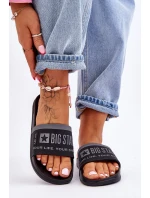 Damskie Lekkie Klapki Big Star LL274732 Czarne