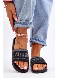 Damskie Lekkie Klapki Big Star LL274732 Czarne