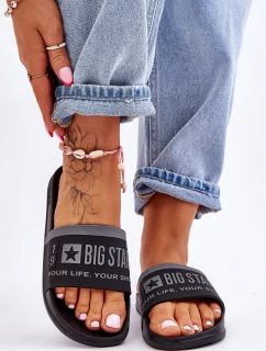 Damskie Lekkie Klapki Big Star LL274732 Czarne