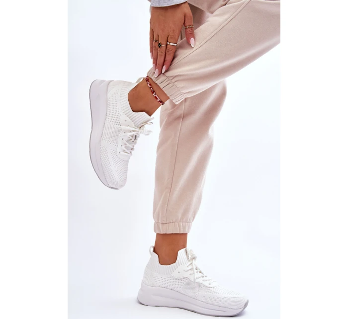 Damskie Wsuwane Sneakersy Cross Jeans LL2R4031C Białe