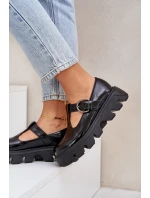 Lakované Kožené Polobotky S Přezkou Černé model 21683970 - Zazoo