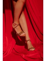 model 21788251 zlaté sandály na podpatku s krystaly - Boto model 21788251 zlaté sandály na podpatku s krystaly - Boto