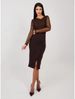 Sukňa RV SD 7847.80 tmavohnedá