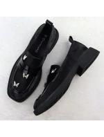 Dámske topánky lords s motýľmi čierne Potocki SZ12650