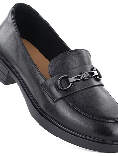 Dámske kožené poltopánky lords black Vinceza 39991