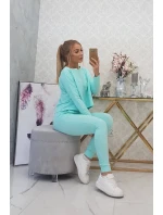 Súprava s oversize blúzkou mint