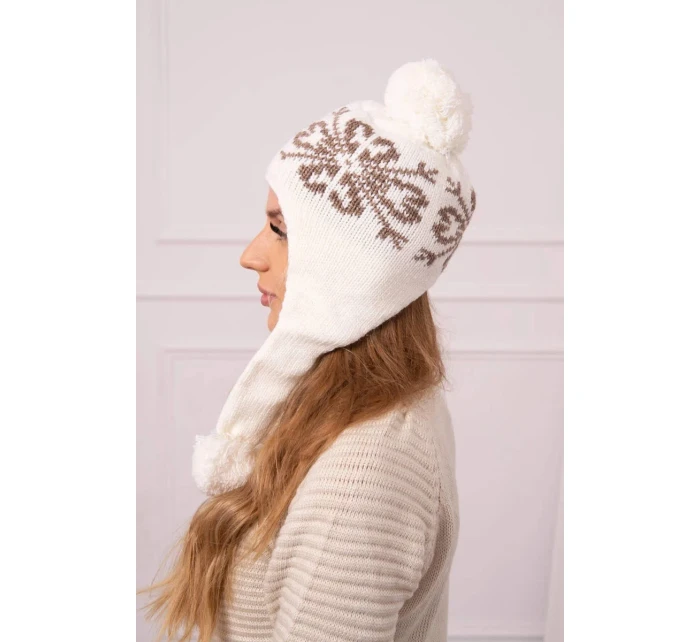 Dámske uši Balbina K381 light ecru