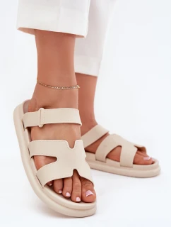 Dámské Gumové Klapky S Páskem Béžové model 21702749 - Boto