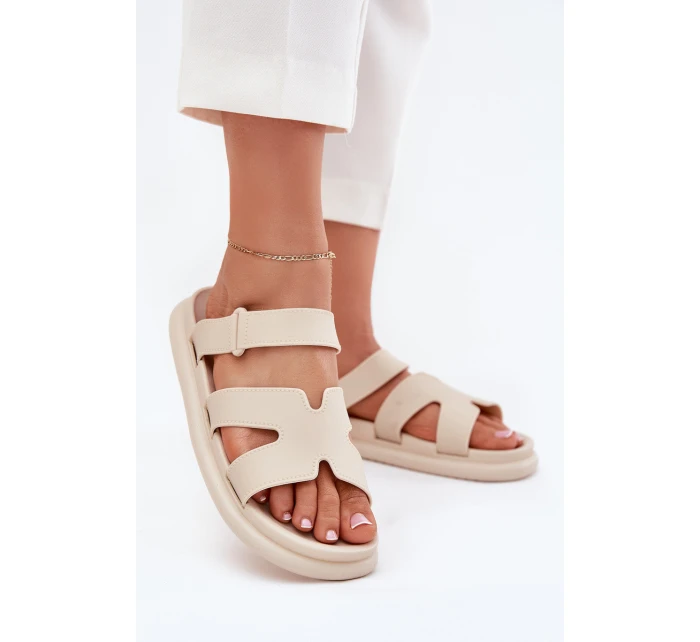 Dámské Gumové Klapky S Páskem Béžové model 21702749 - Boto