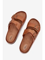 Dámské sandály na korkové platformě s přezkami Camel model 21704312 - EVENTO Dámské sandály na korkové platformě s přezkami Camel model 21704312 - EVENTO