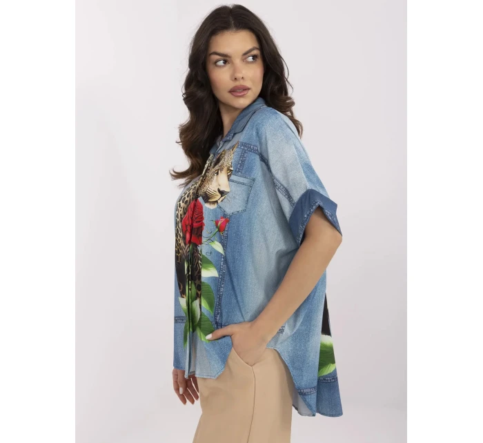 Košeľa DHJ KS 19007 7.85 modrá Košeľa DHJ KS 19007 7.85 modrá