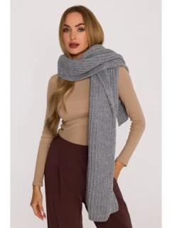 M896 Rebrovaná šatka - sivá