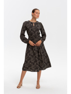 Monnari Šaty Béžové šaty s malým vzorom Multi Black