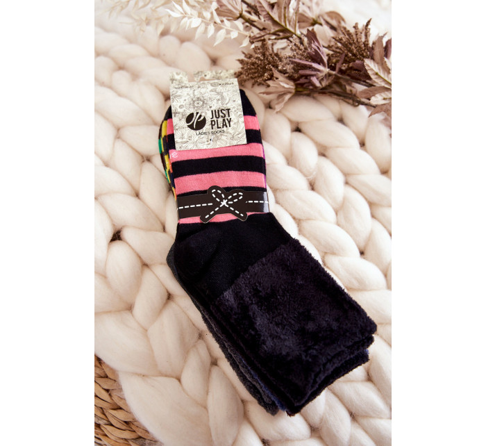 Klasické dámske pruhované ponožky 5-pack multicolor