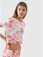 Dievčenské tričko s potlačou 4F - viacfarebné