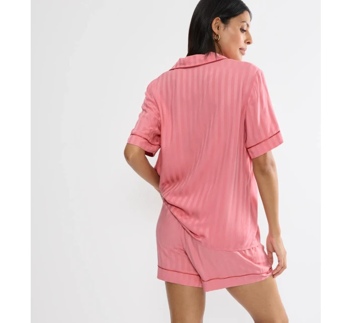 Amourette Jacquard Boyfriend Shirt - RED - TRIUMPH RED - TRIUMPH