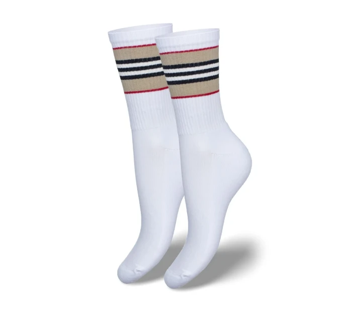 Milena ponožky 0071-006 Polovičné froté jedinečný pruhovaný lem 38-41 Milena ponožky 0071-006 Polovičné froté jedinečný pruhovaný lem 38-41