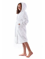 dětský župan Athena s kapucí dětské bílá