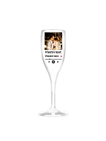 Personalizovaná nerozbitná pohár na prosecco s motívom prehrávača Personalizovaná nerozbitná pohár na prosecco s motívom prehrávača