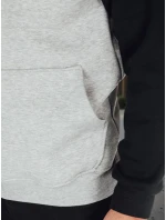 Pánská šedá základní mikina s kapucí Dstreet model 21985976 - FashionStreet