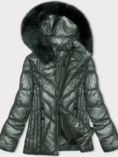 Dámska zimná bunda v army farbe s odnímateľnou kapucňou S'west (B8180-11)