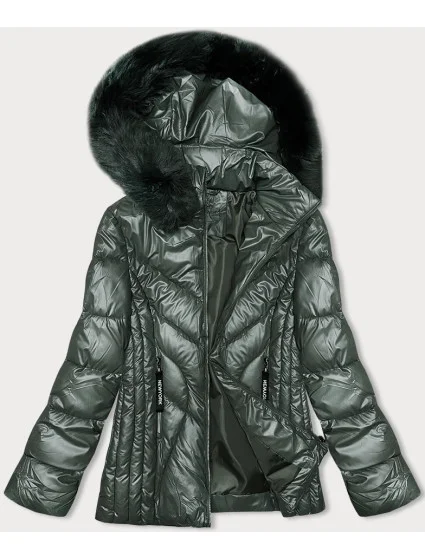 Dámska zimná bunda s odnímateľnou kapucňou S'west khaki (B8180-11)